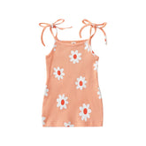Girls Daisy Flower Waffle Dress